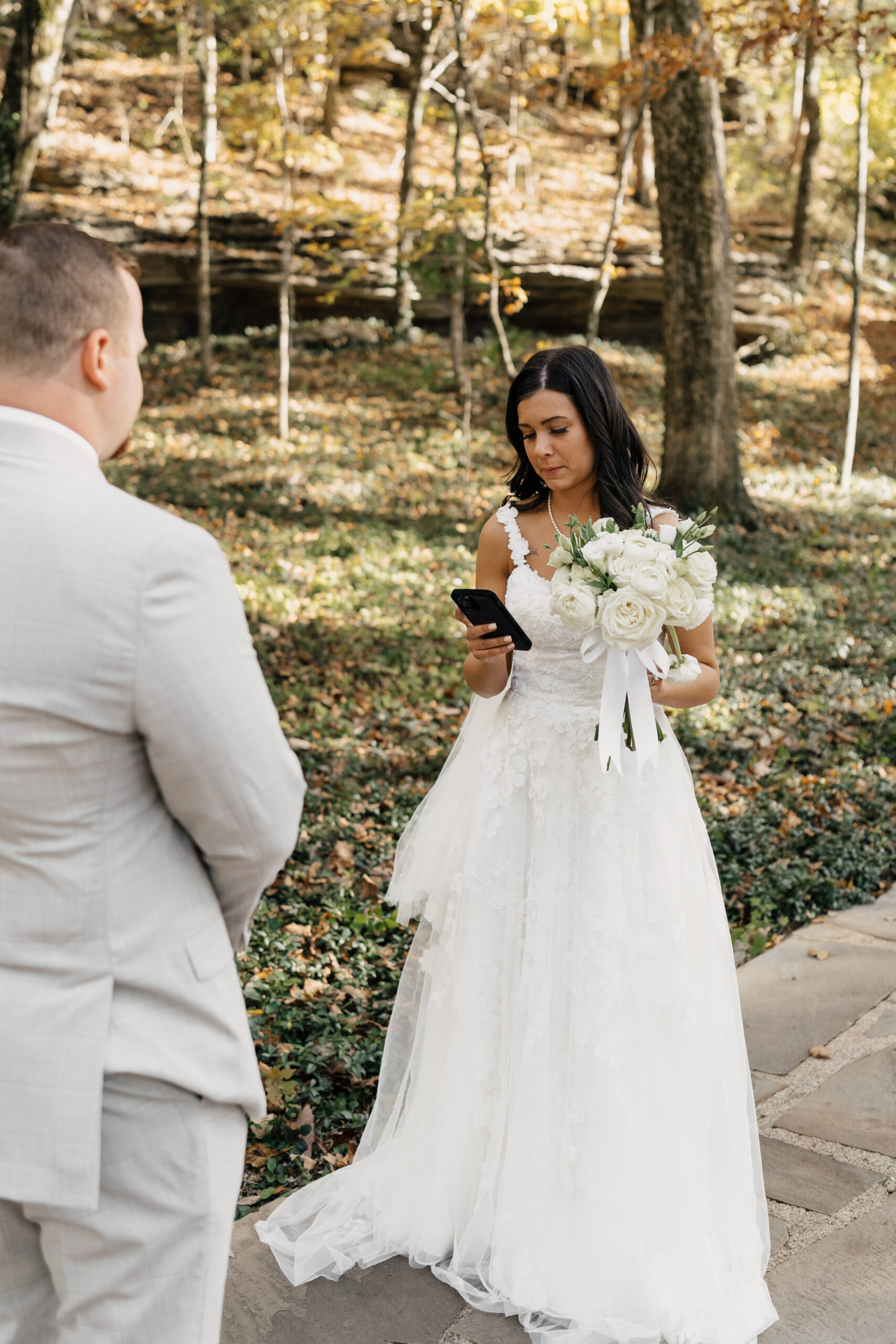 Private vows during elopement