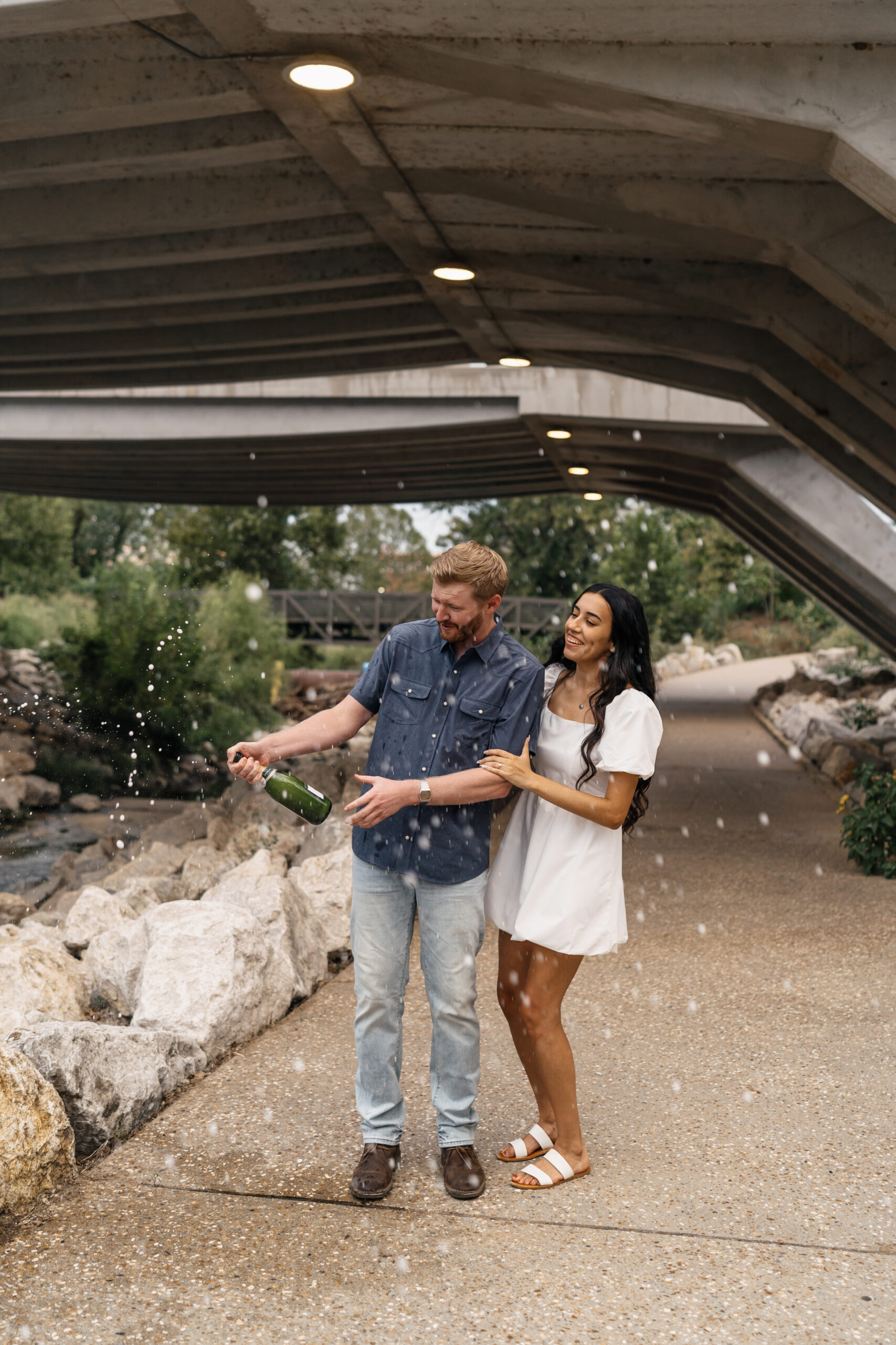 Engagement session at The Gathering Place, Tulsa, Oklahoma
