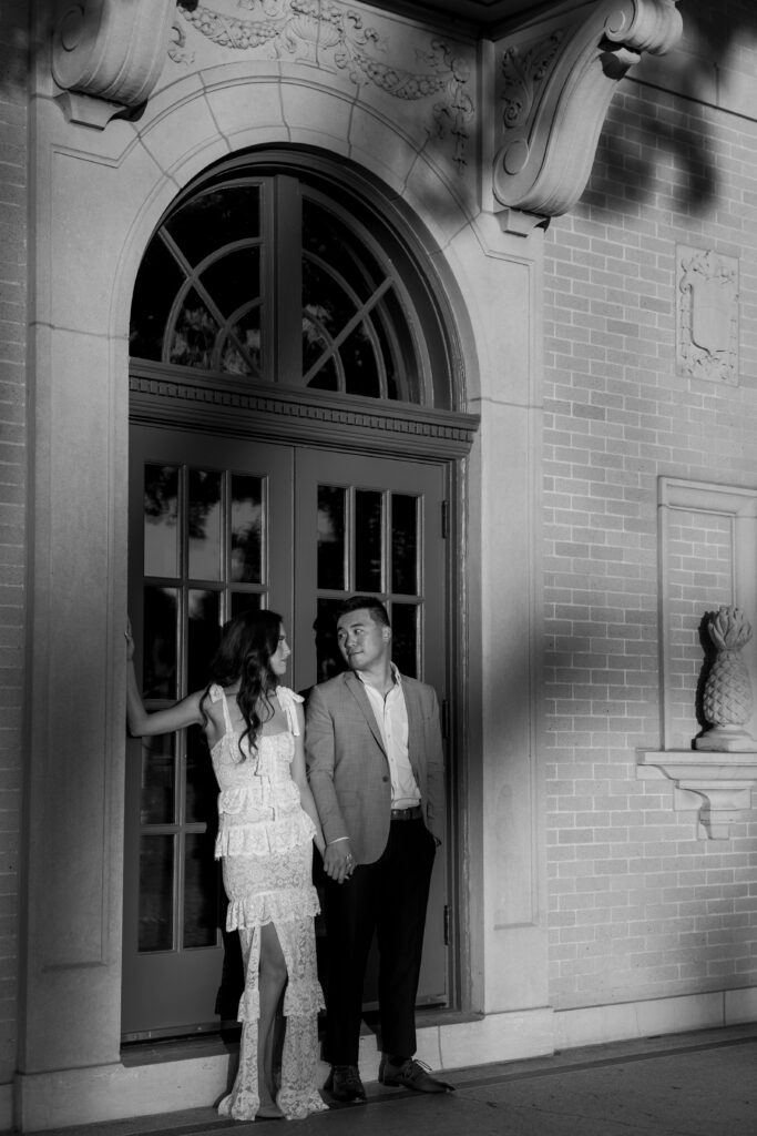 Tulsa engagement photographer capturing photos at Woodward Park