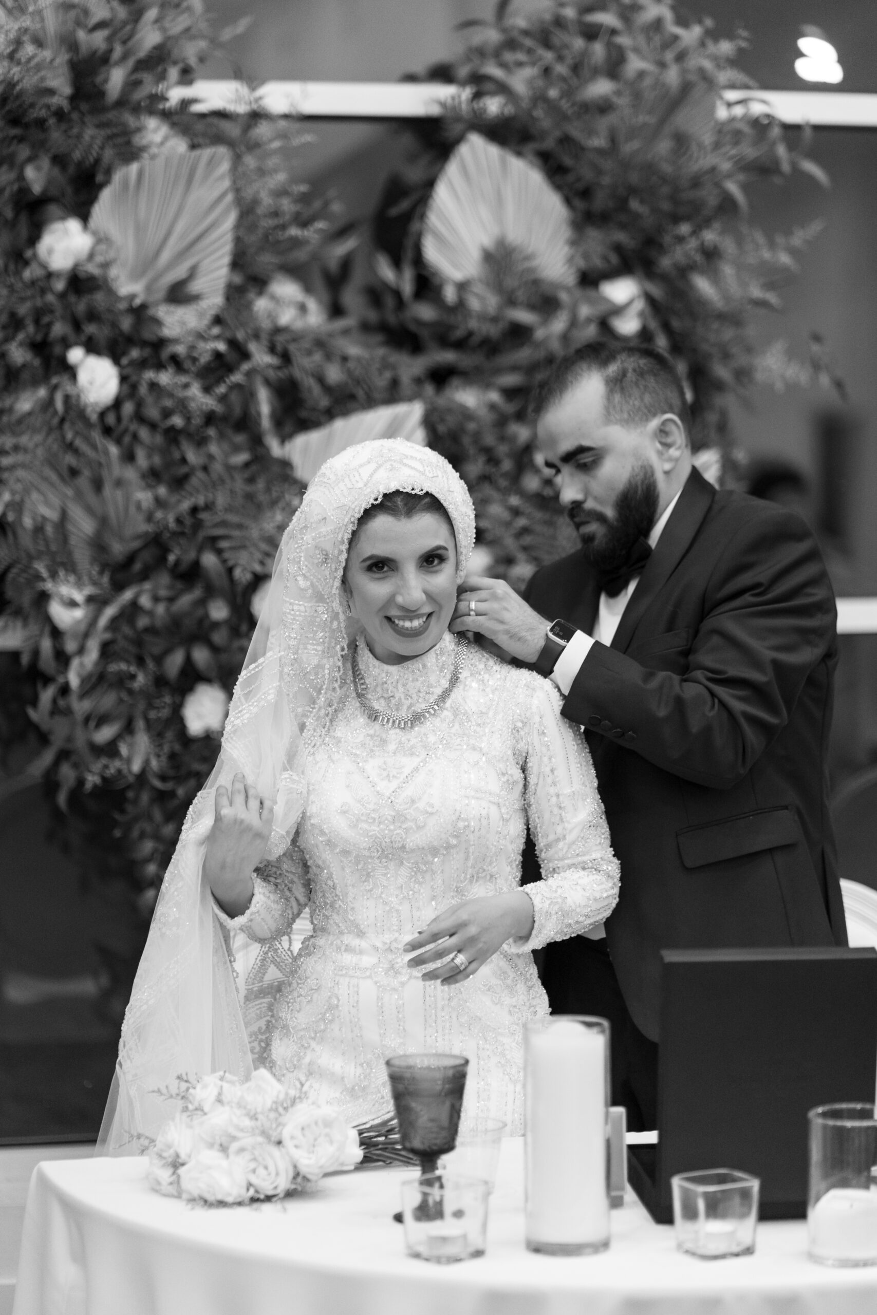 Intimate couple moment at Vinterra