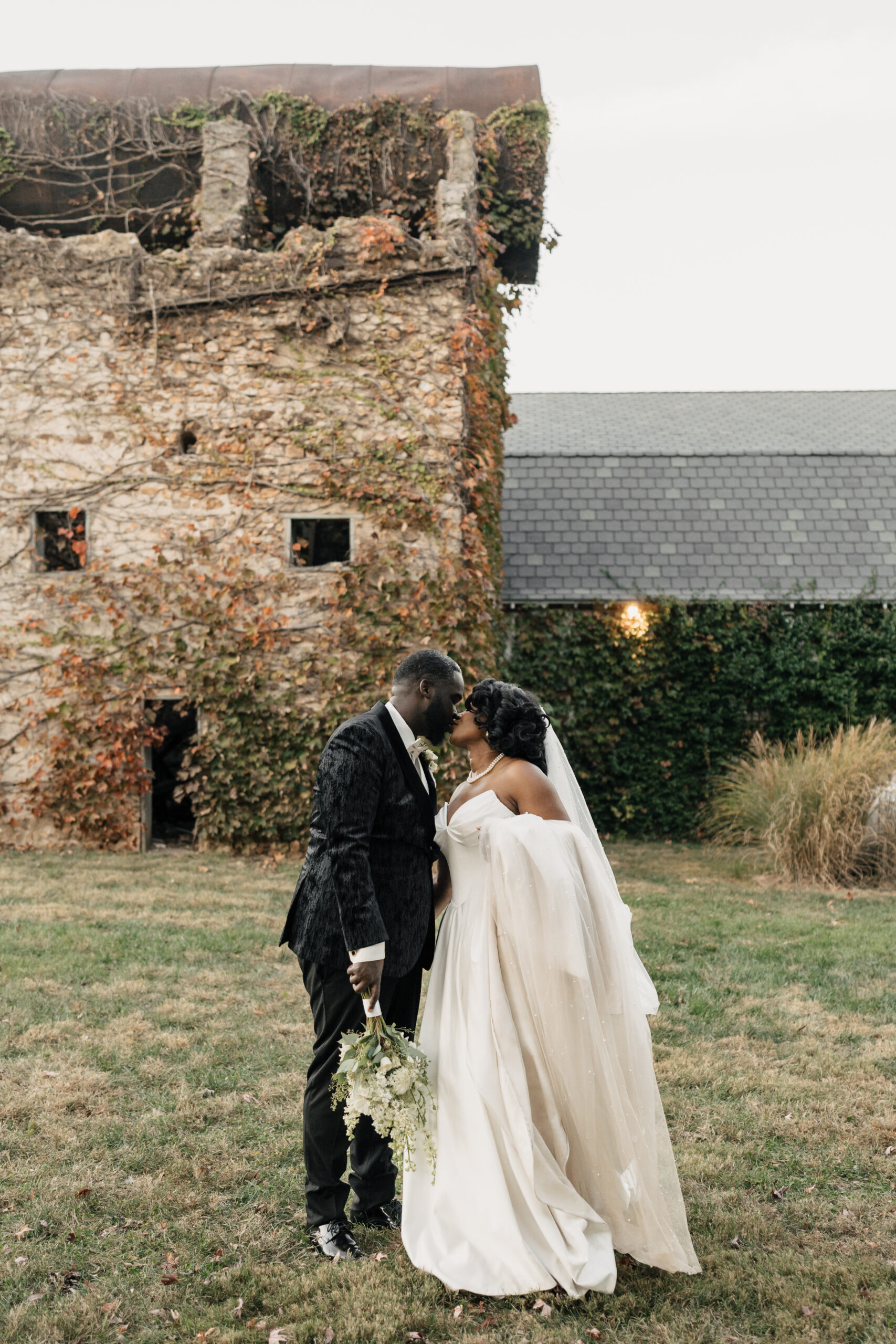 Golden hour portraits at Haseltine Estate wedding venue