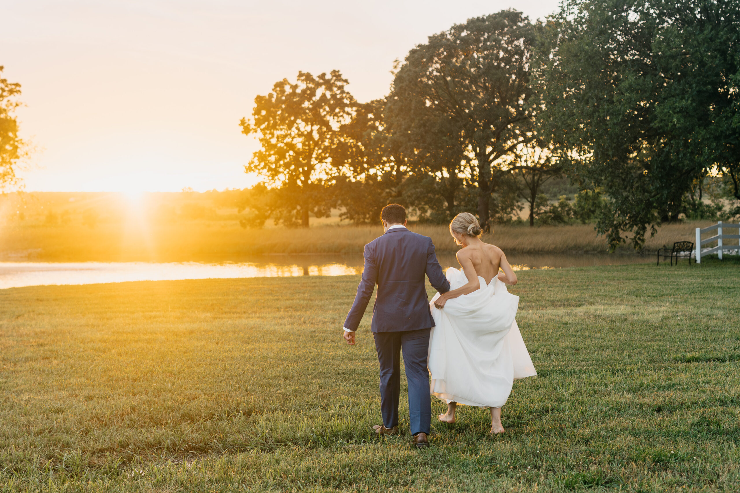 Oklahoma wedding photography with natural golden light