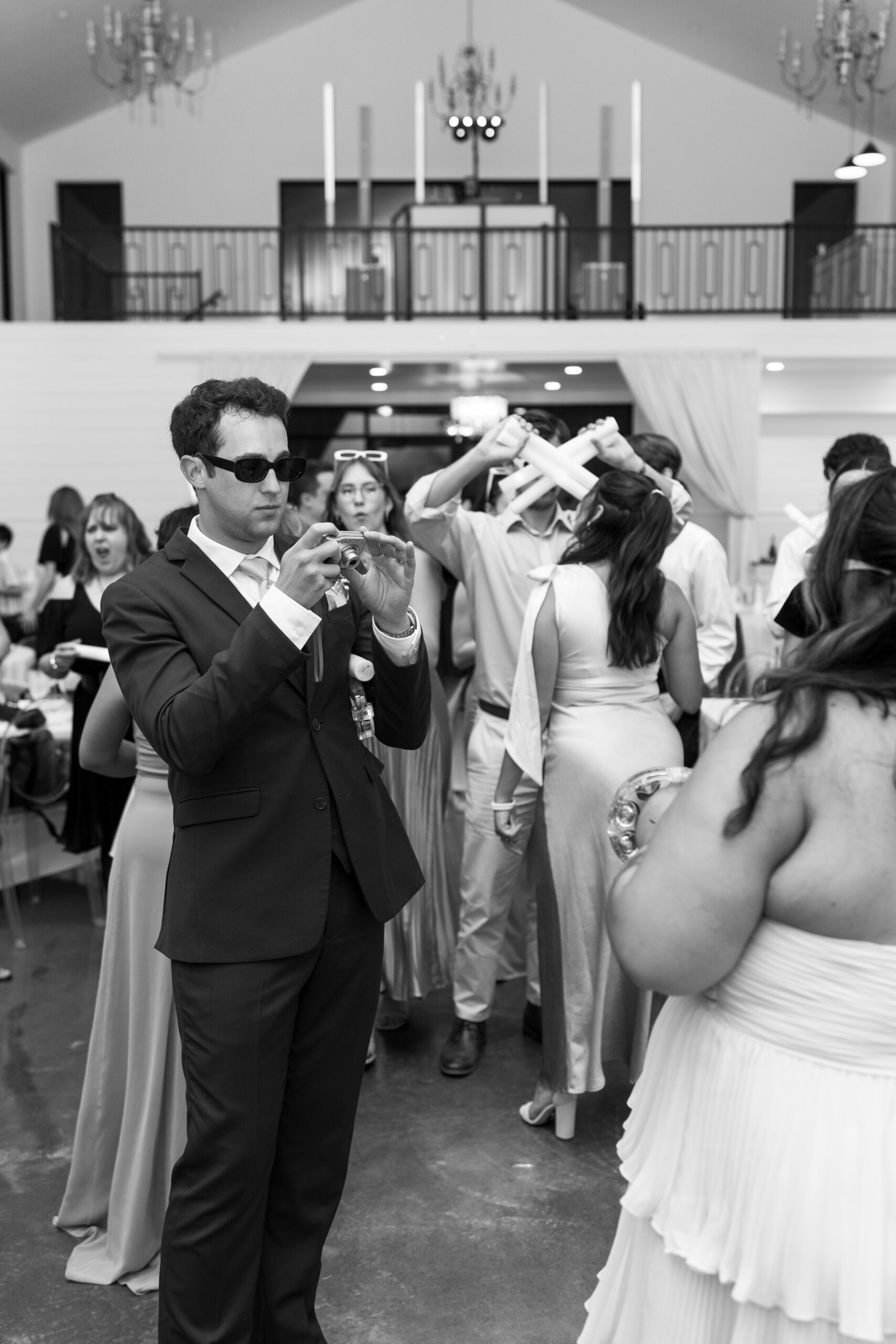 Wedding photography capturing joyful reception moments