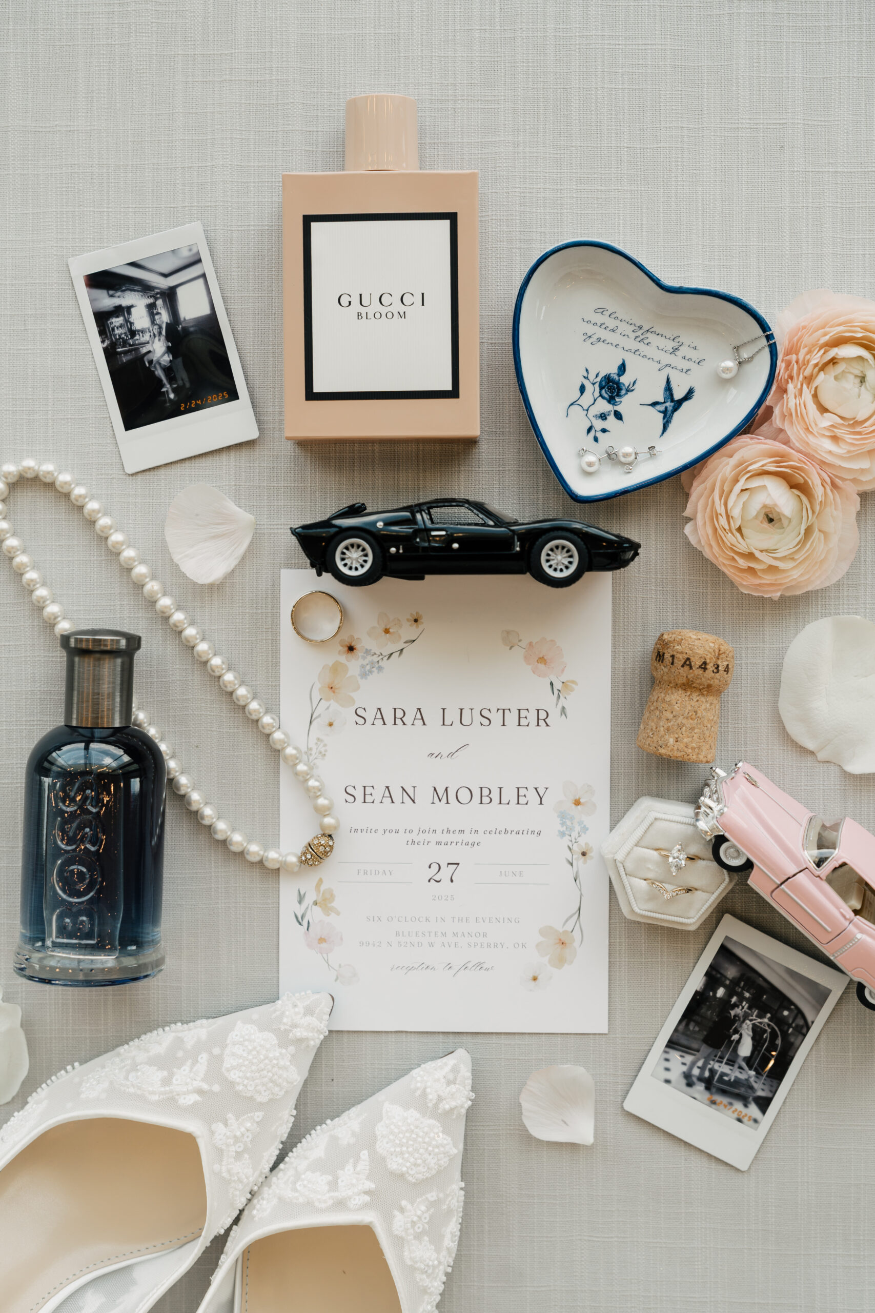 Bride and groom reviewing 12-month wedding planning checklist