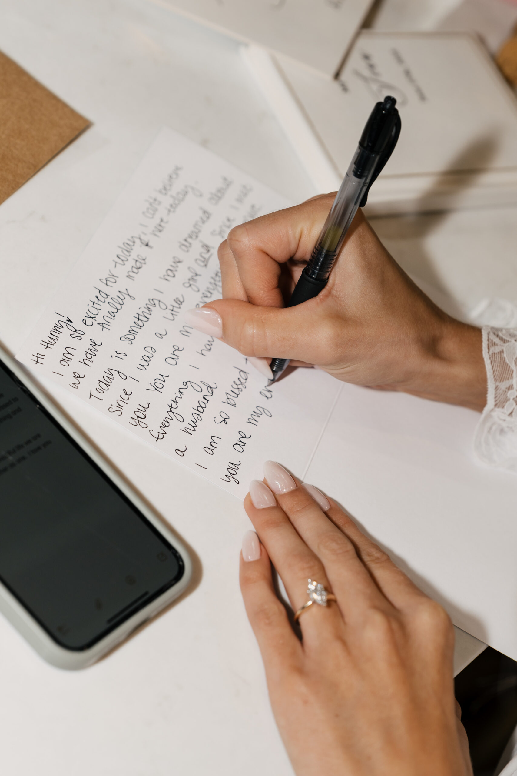 Close-up bridal details at Tulsa wedding