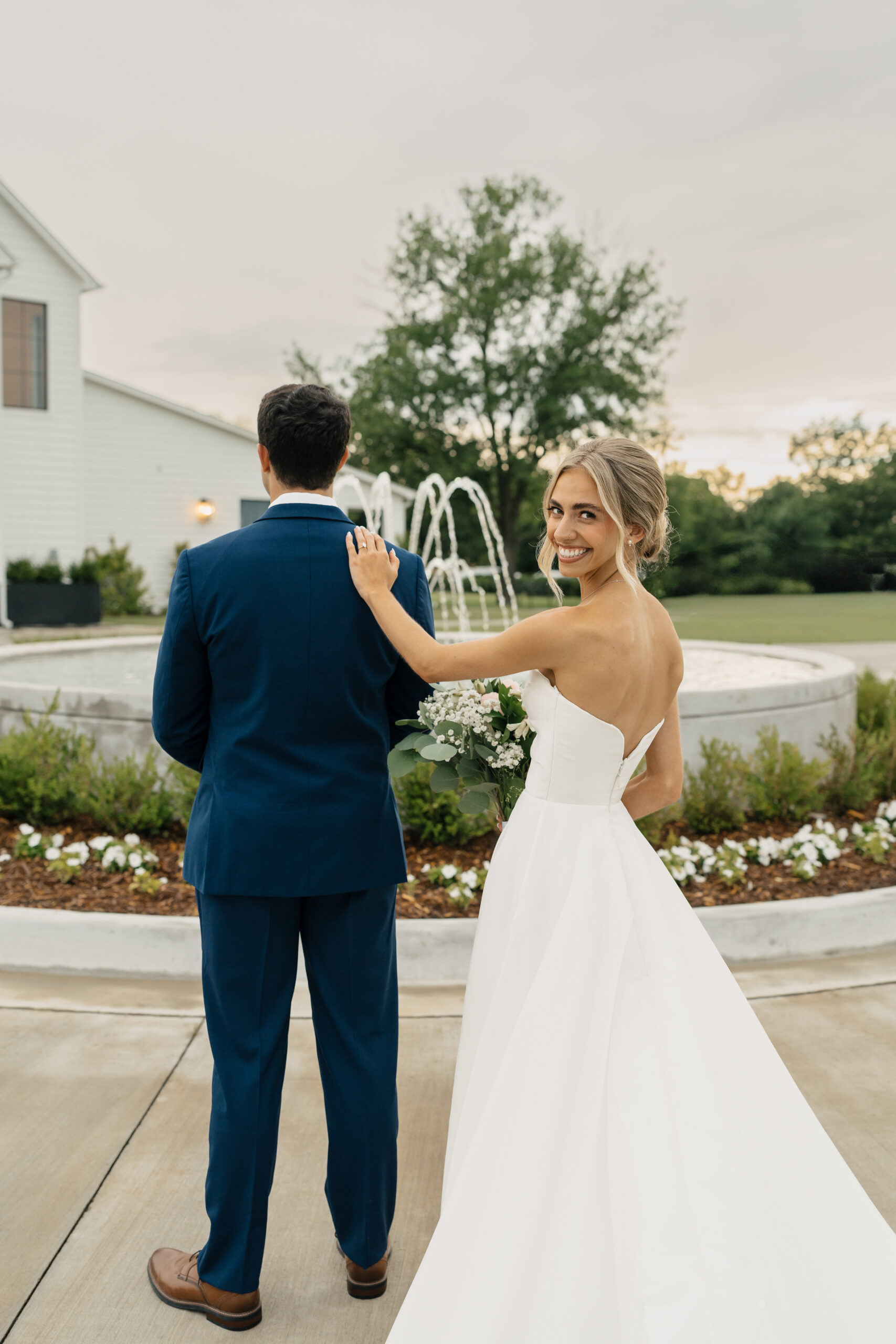 Tulsa wedding photography of intimate first look moment