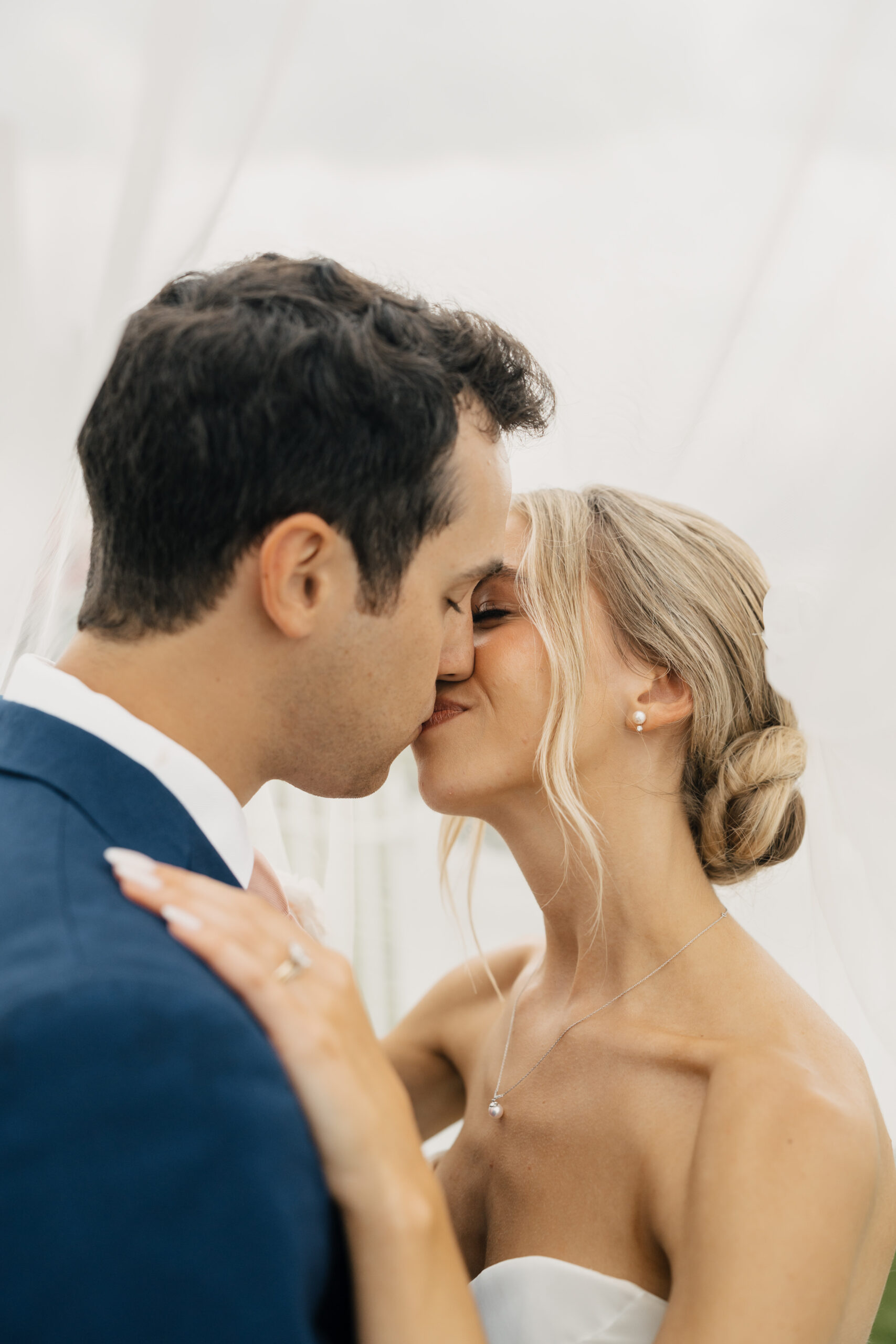 Romantic outdoor wedding photography of couple portraits