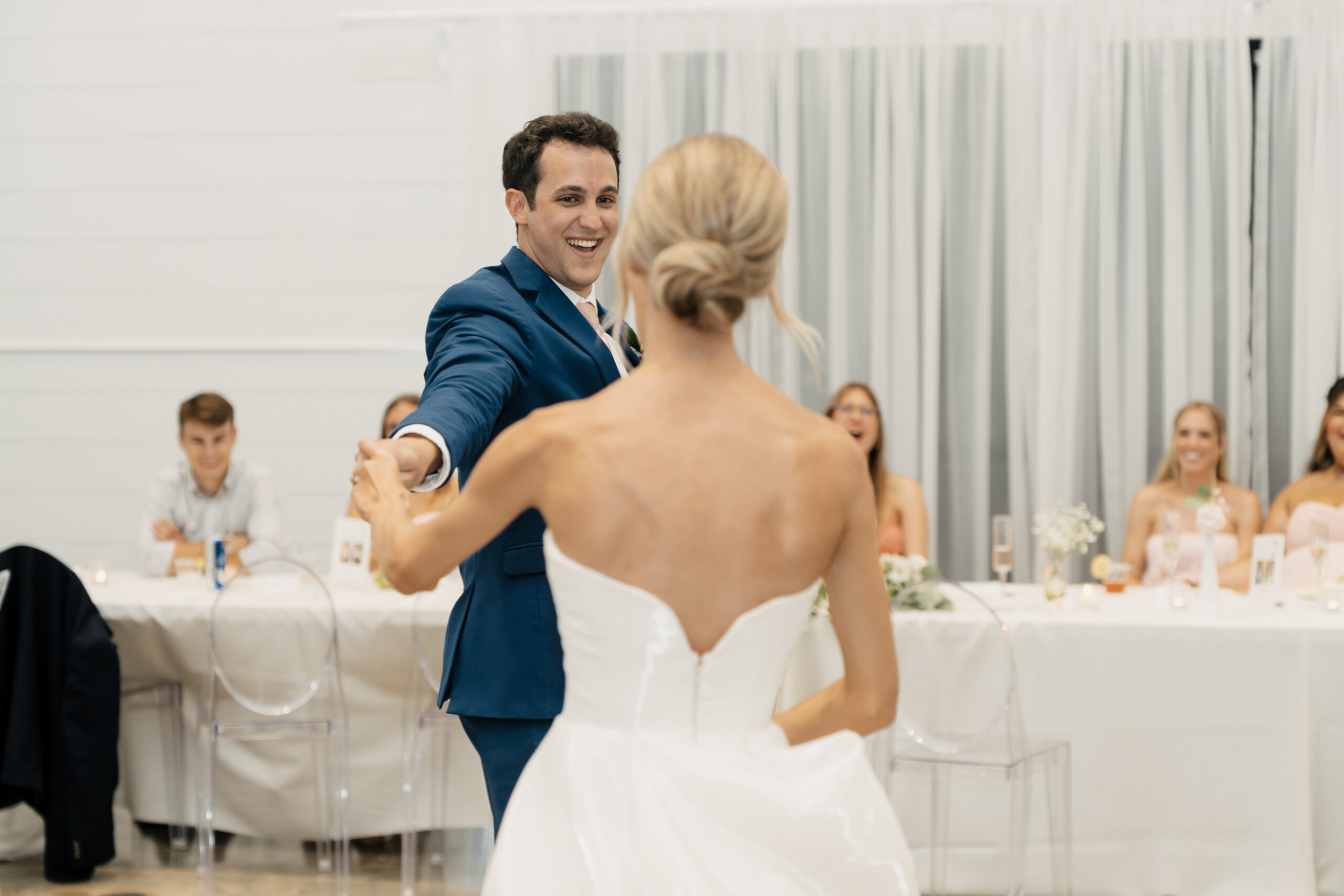 Bride and groom dancing wedding photography
