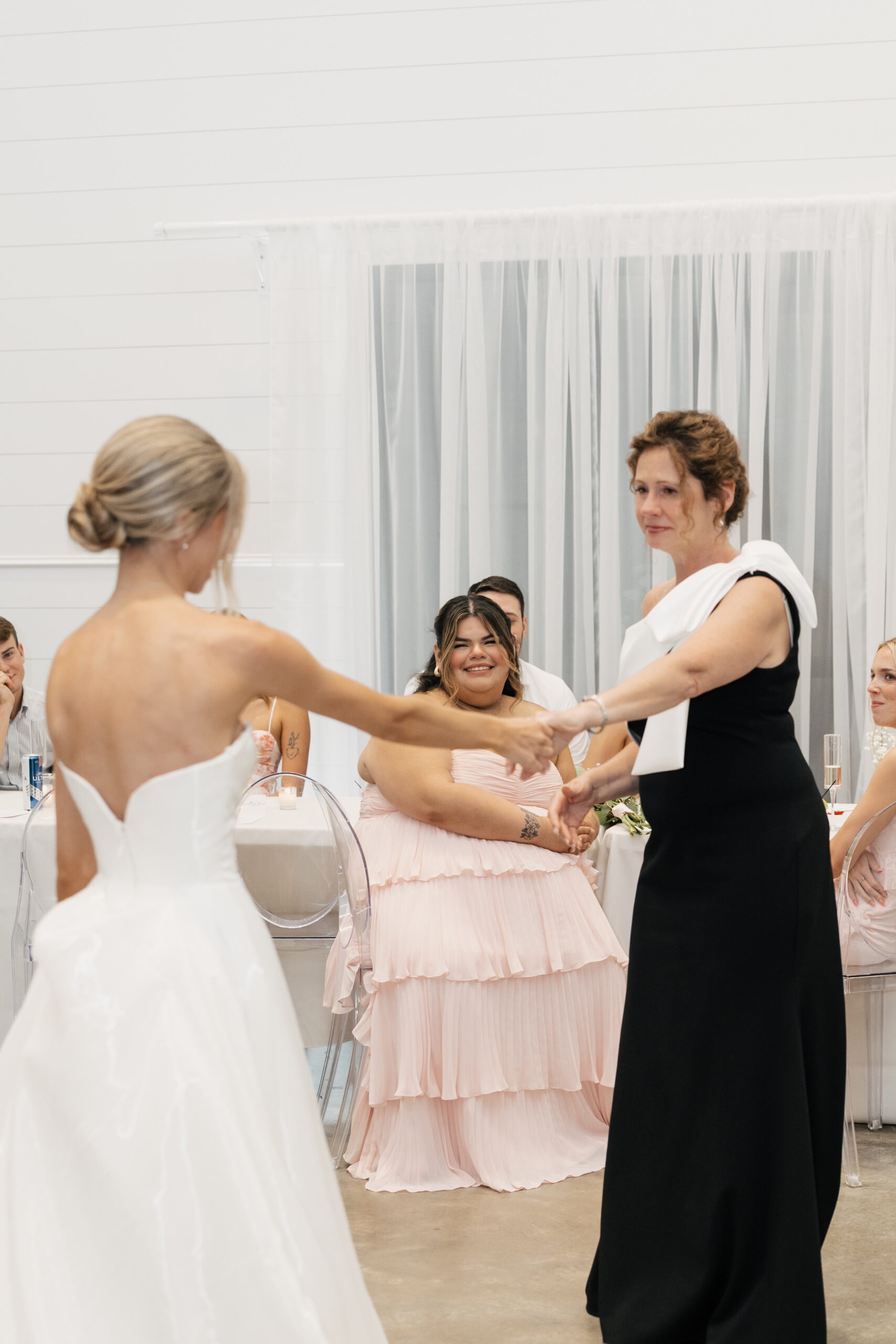 Mom and daughter dance