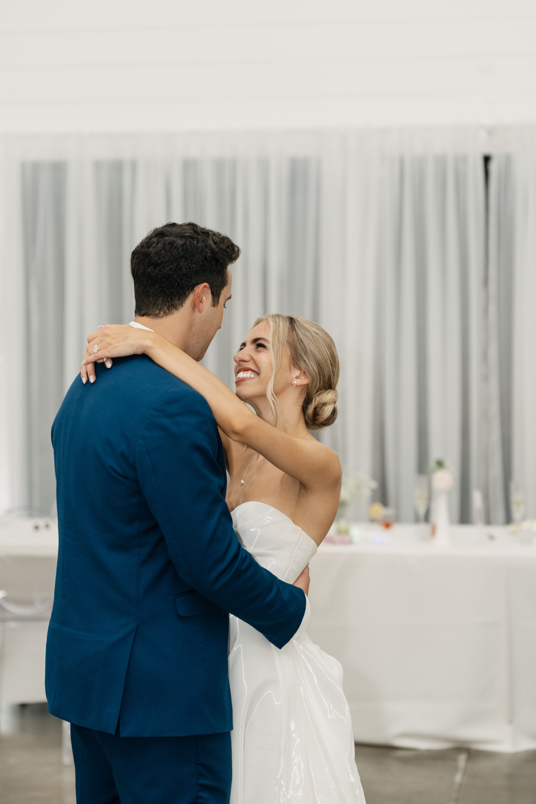 Bride and groom dancing wedding photography