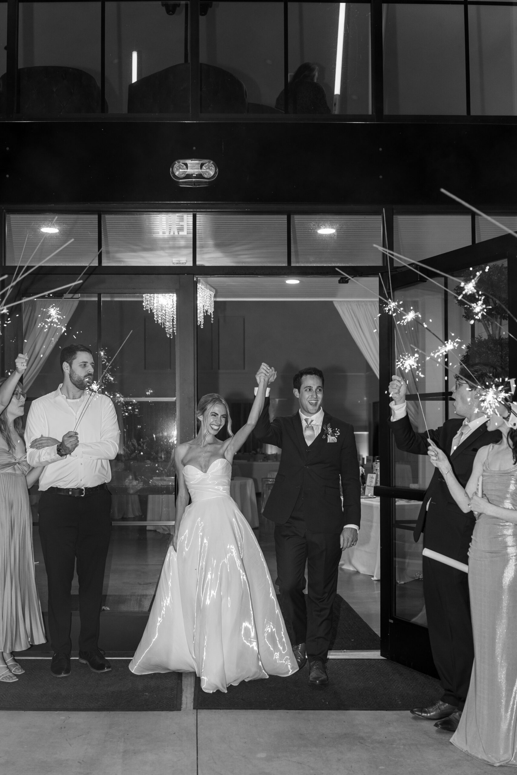 Wedding sparkler send off