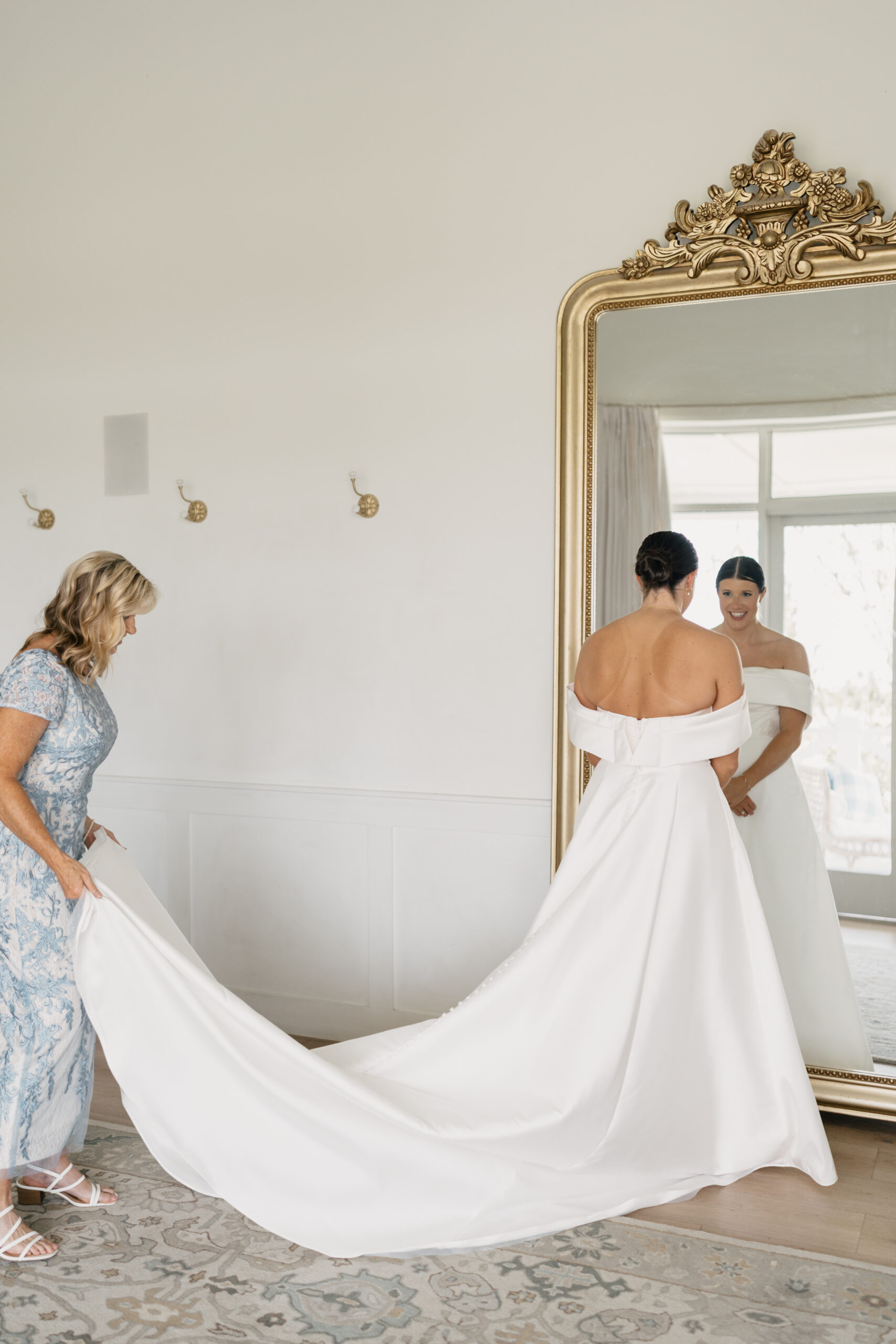 The Gardenia’s bridal suite filled with natural light and modern touches.