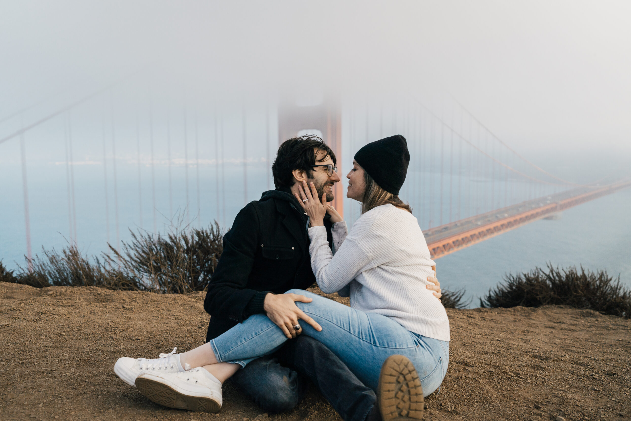 Romantic photos at Baker Beach, San Francisco