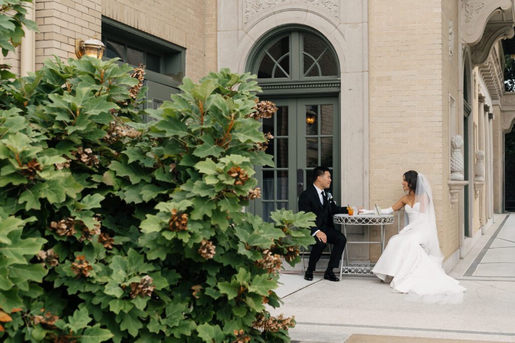 Romantic portrait spot under trees at Woodward Park