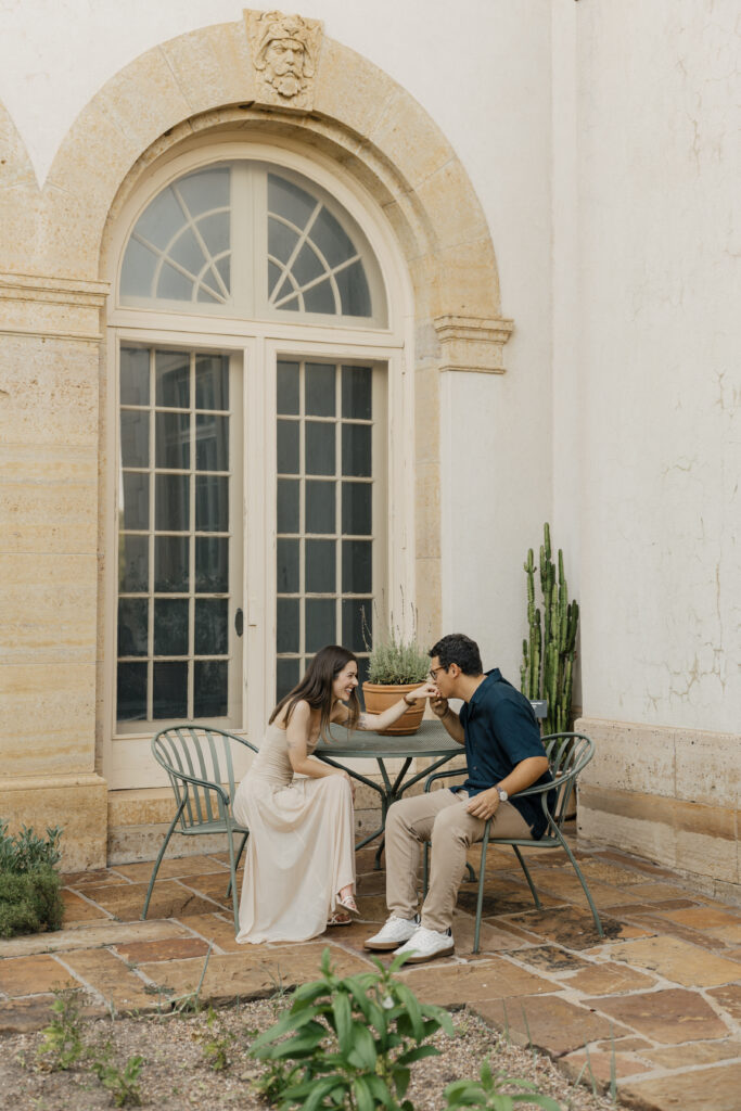 Bride and groom portraits at Philbrook Museum Tulsa