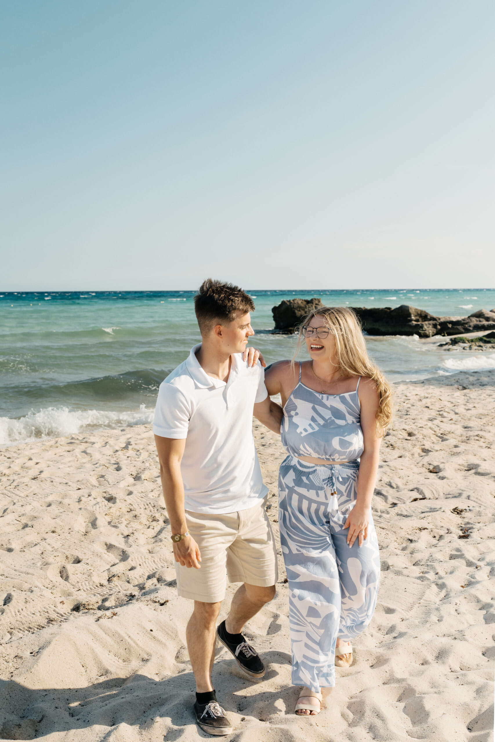 Romantic day-before wedding photos at Sandos Playacar Resort