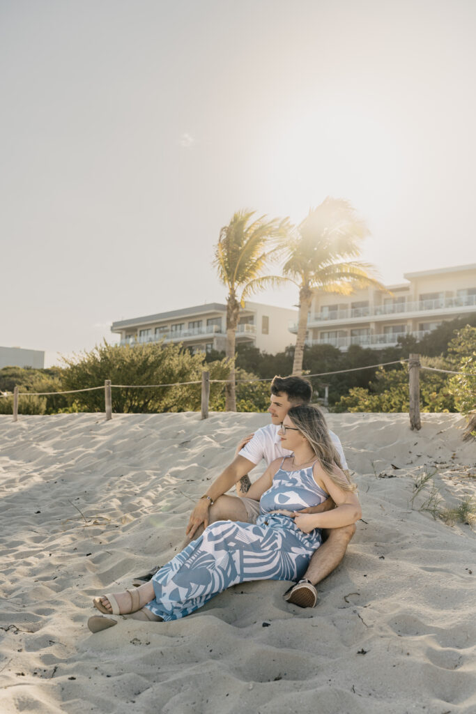 Destination couple photo session at Sandos Playacar Mexico