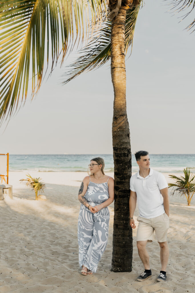 Golden-hour beach session at Sandos Playacar Resort