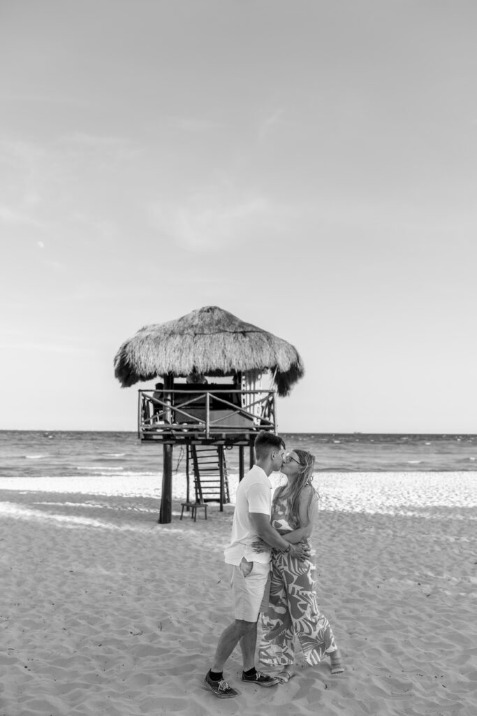 Candid oceanfront portraits for destination couple
