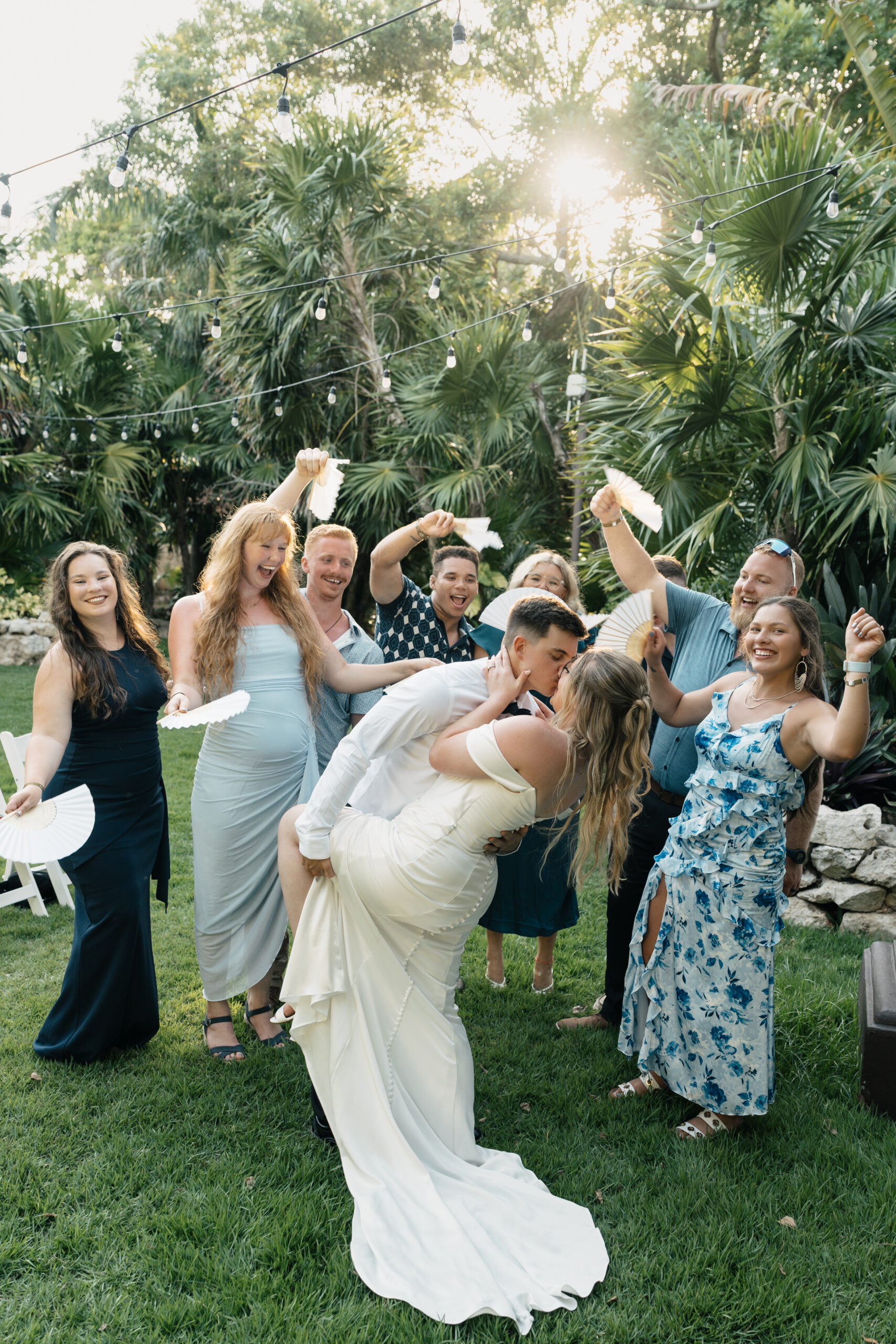 Destination wedding party portraits at Sandos Playacar