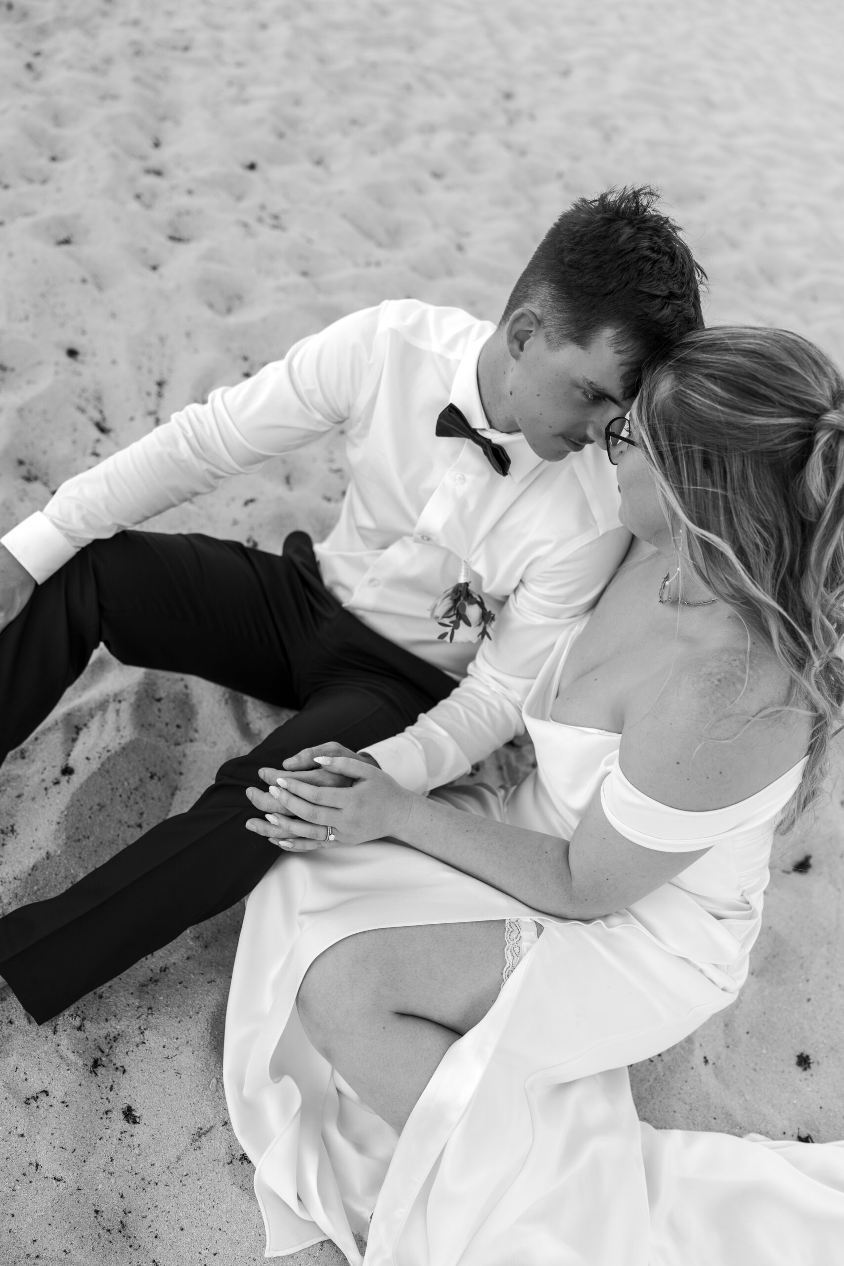 Intimate oceanfront wedding portraits in Mexico