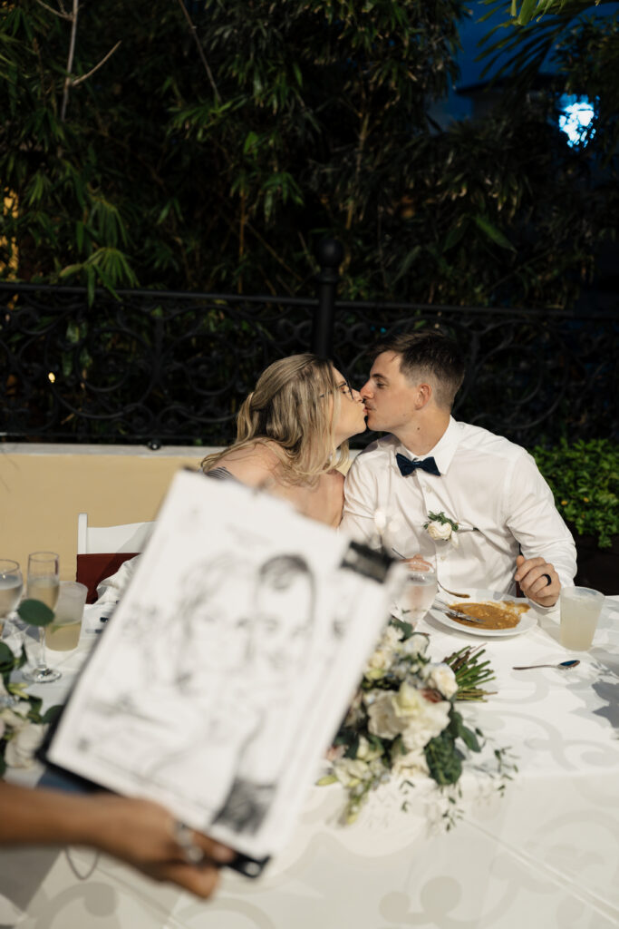 Destination couple’s sweetheart table at Sandos Playacar