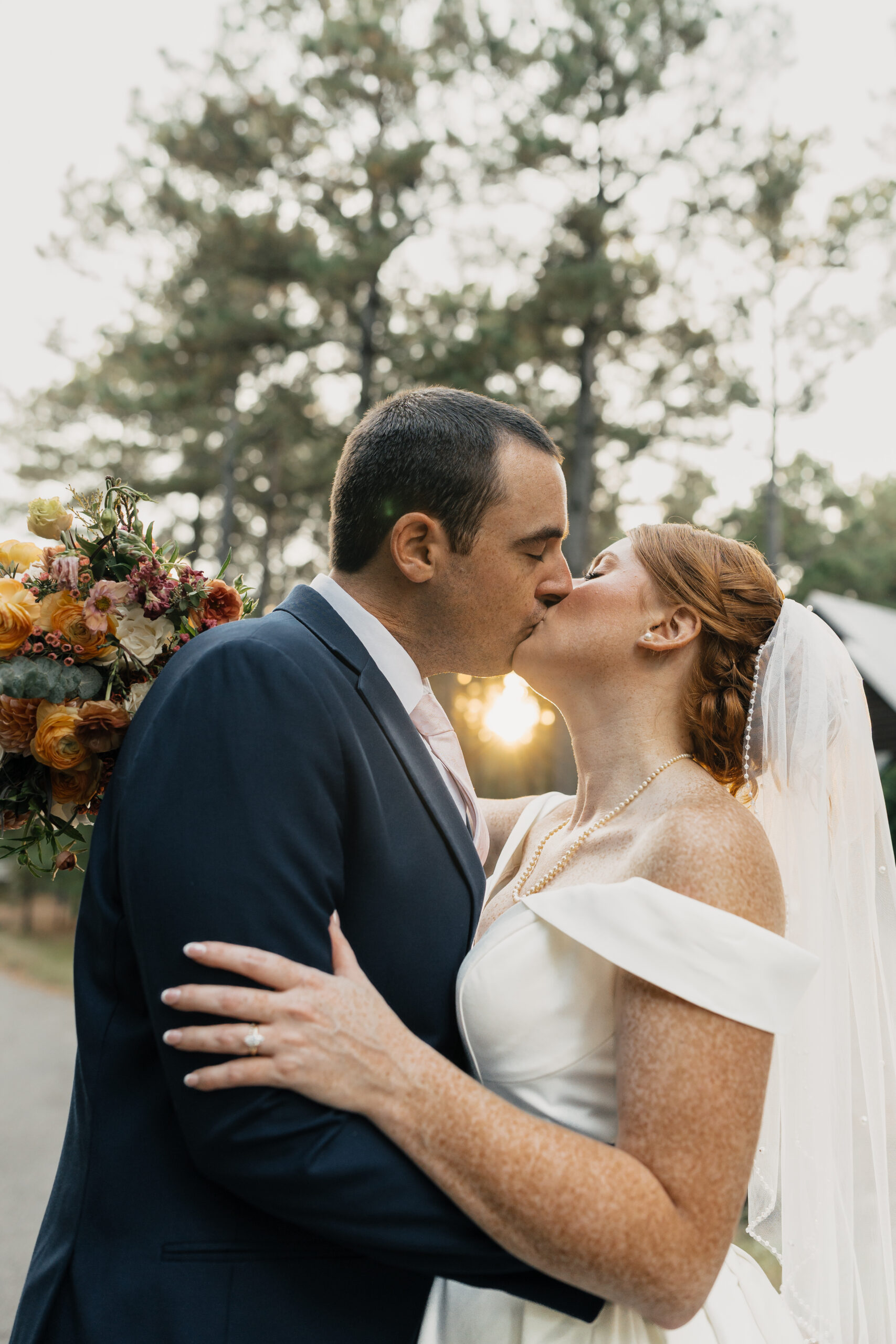 Sunset portraits by a Broken Bow elopement photographer