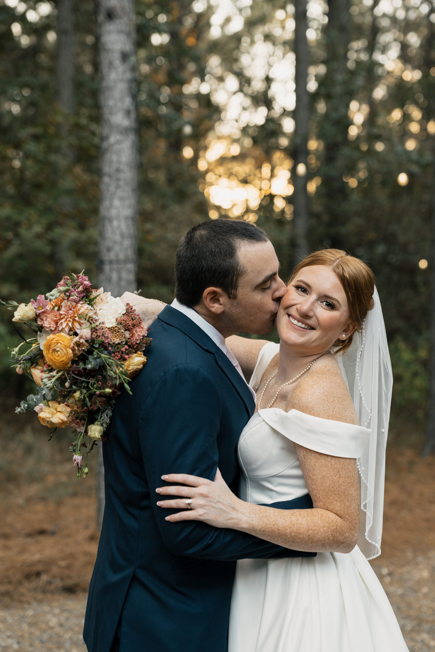 Forest trail photos captured by a Broken Bow elopement photographer